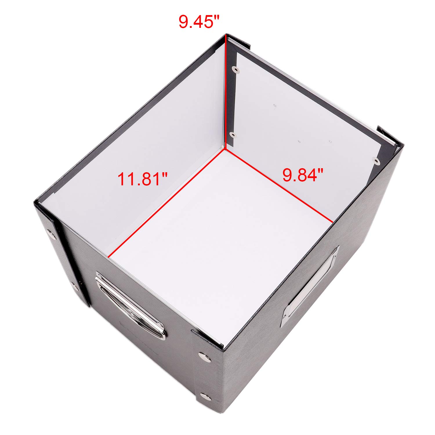 Snap-N-Store File Storage Box & Organizer - 2 Pack Black Letter Size (13.25 x 10.75 x 9.875 Inch) Portable Document File Boxes with Lids - Perfect for Office, School, College Students & Home Organization - Back to School Supplies & Office Storage Solution