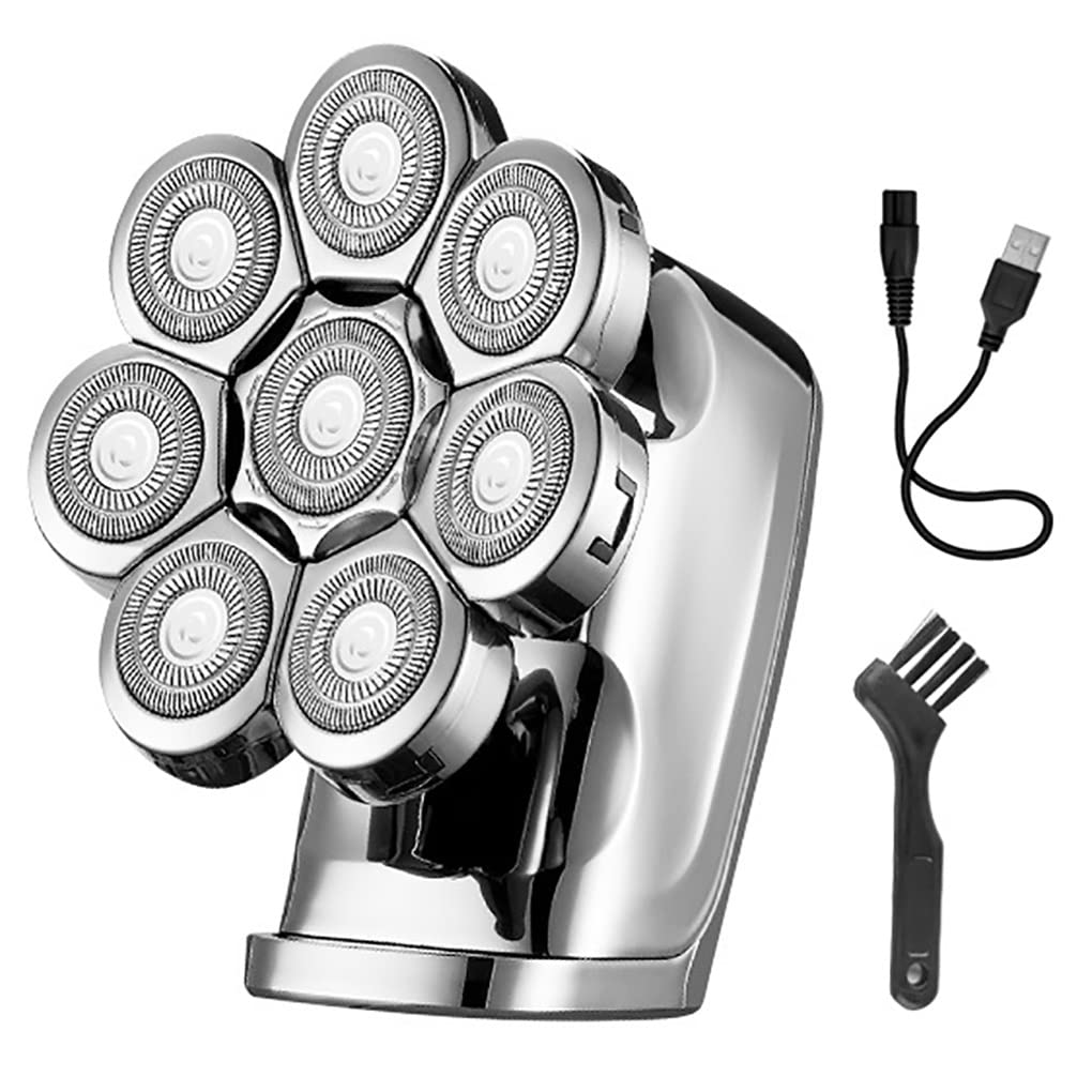 Best Electric Razor for Men - 8-in-1 Wet/Dry Rechargeable Shaver with Washable Beard Trimmer & Bald Shaving Head - Perfect for Travel, Home Use & Grooming Gifts
