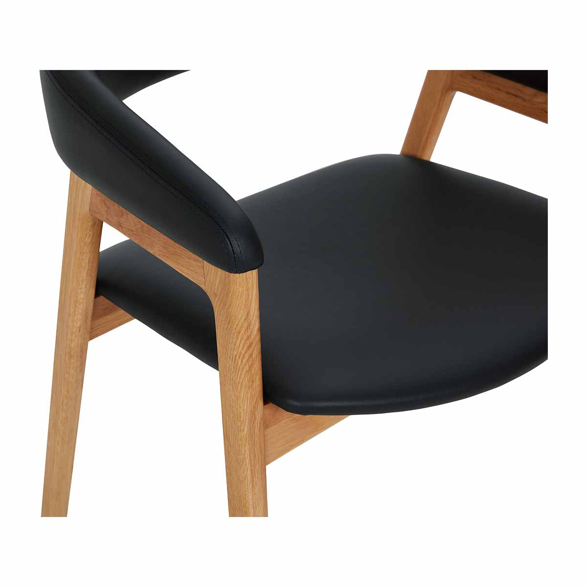 Concorde Leather Dining Arm Chair - Premium Genuine Leather Upholstered Dining Room Chair for Kitchen, Dining Table, and Home Decor - Comfortable & Stylish Seating for Family Meals and Entertaining Guests