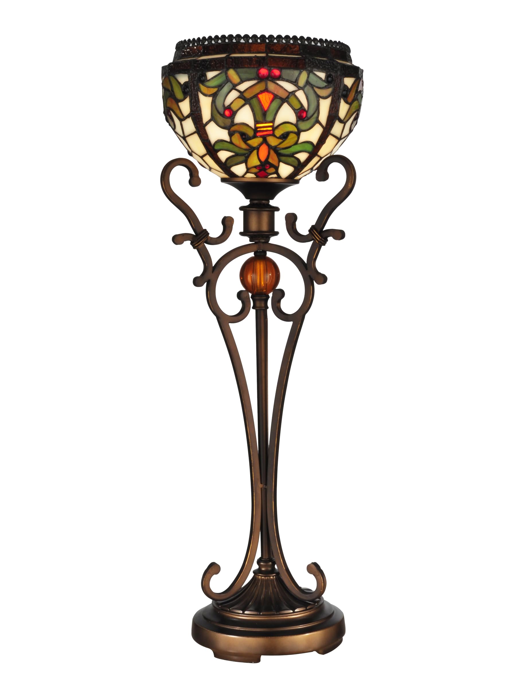 Dale Tiffany TB101113 Tiffany Style Table Lamp - Antique Golden Bronze Finish, 9 Inch Height, Mica Shade - Perfect for Living Room, Bedroom, or Office Decor