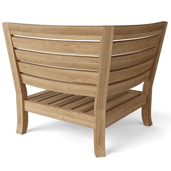 Premium Teak Wood Outdoor Deep Seating Modular Sectional Sofa Set - Waterproof & Durable Patio Furniture for Poolside, Garden, and Backyard Relaxation