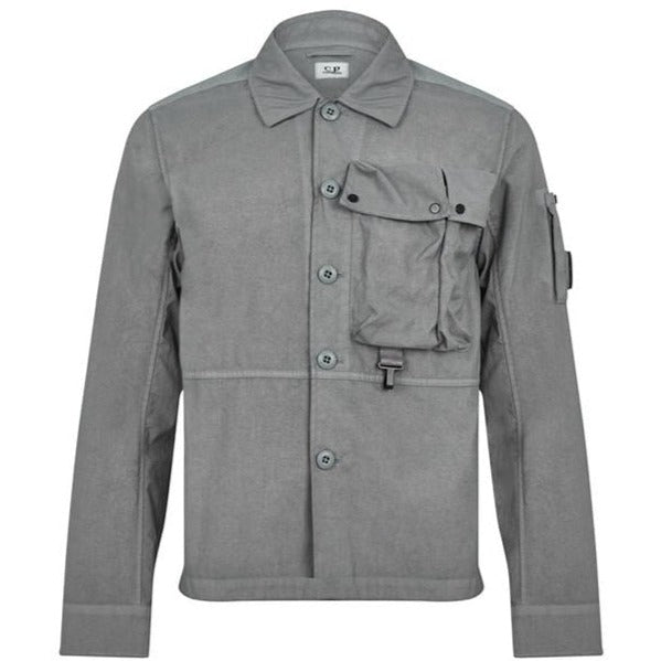 C.P. Company Men's Taylon Overshirt Jacket - Lightweight Water-Resistant Shacket for Urban Streetwear & Outdoor Adventures