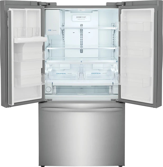 Frigidaire FRFS2823AS 27.8 Cu. Ft. Stainless Steel French Door Refrigerator - Standard Depth for Modern Kitchen & Open Floor Plan Homes