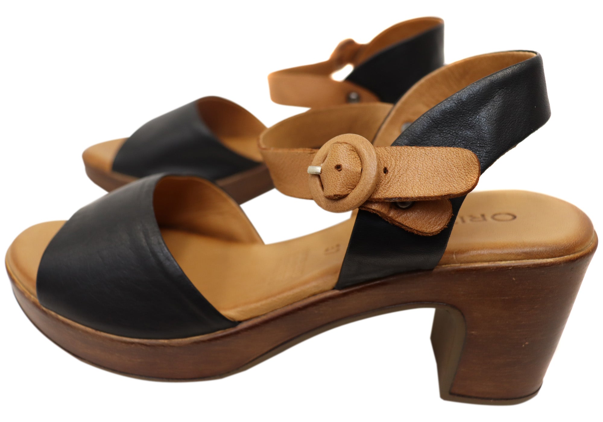 Orizonte Avari Women's Comfortable European Leather Heel Sandals - Elegant Dress Shoes for Weddings, Parties & Office Wear