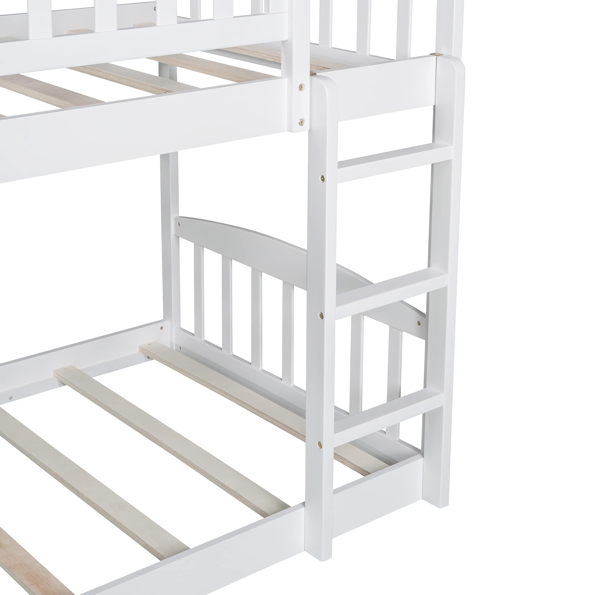 Bellemave Twin Over Twin Bunk Bed with Slide - White Playhouse Bed for Kids & Toddlers | Fun Bedroom Furniture for Boys & Girls | Perfect for Small Spaces & Playrooms