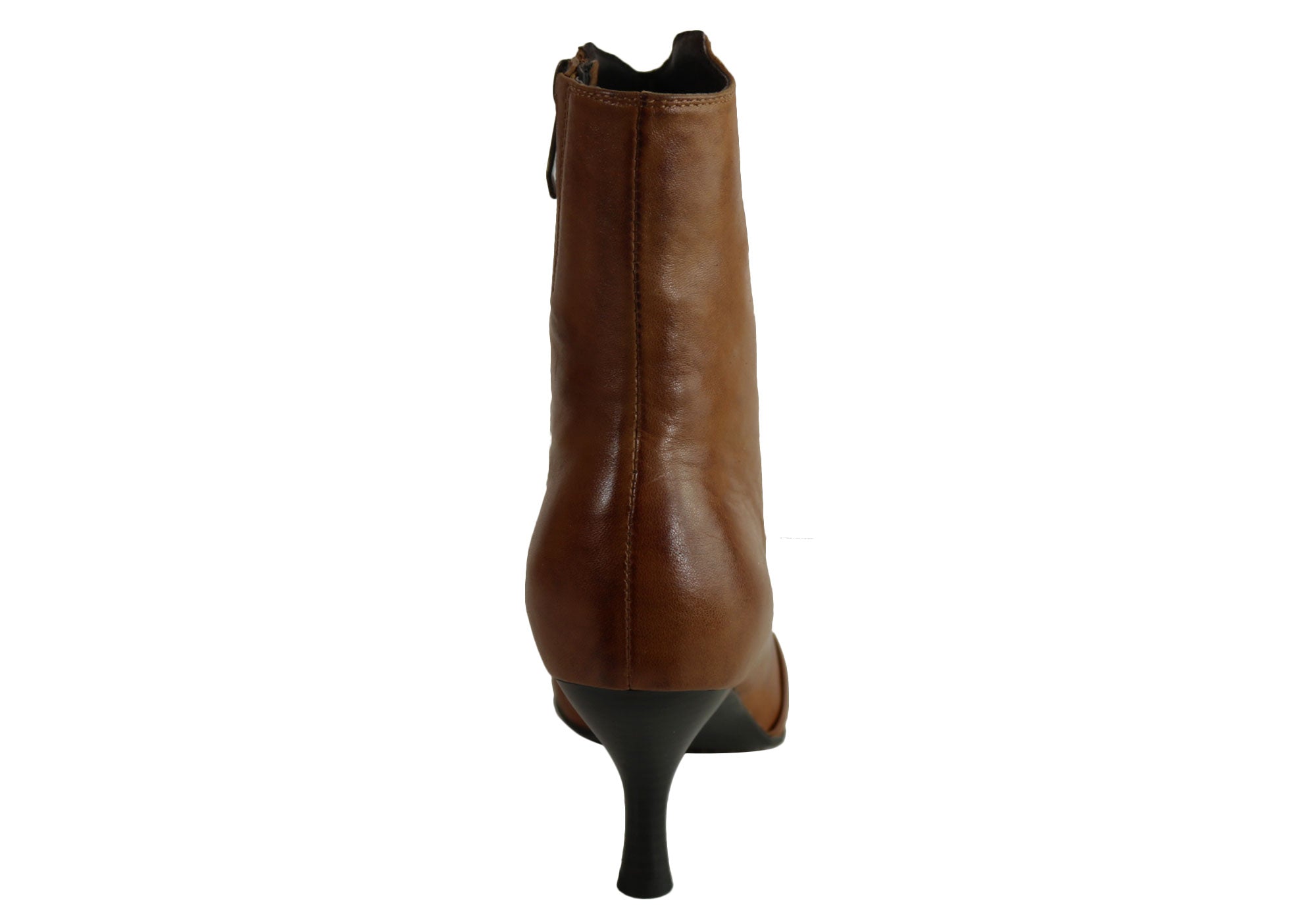 Orizonte Women's Mid Heel Leather Pointed Toe Ankle Boots - Stylish & Comfortable for Work, Party & Fall Fashion