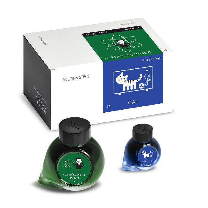 Colorverse Multiverse Fountain Pen Ink Set - 65ml + 15ml Bottles for Calligraphy, Journaling & Artistic Writing - Premium Ink for Dip Pens, Brush Pens & Stationery Lovers