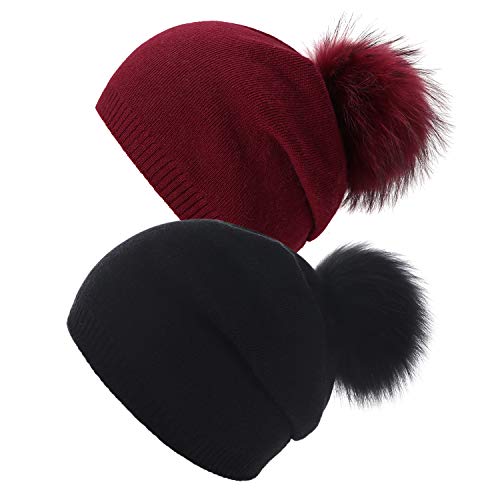Luxury Cashmere Knit Wool Beanie for Men & Women - Soft Winter Warm Hat for Cold Weather - Perfect for Skiing, Hiking, and Outdoor Activities