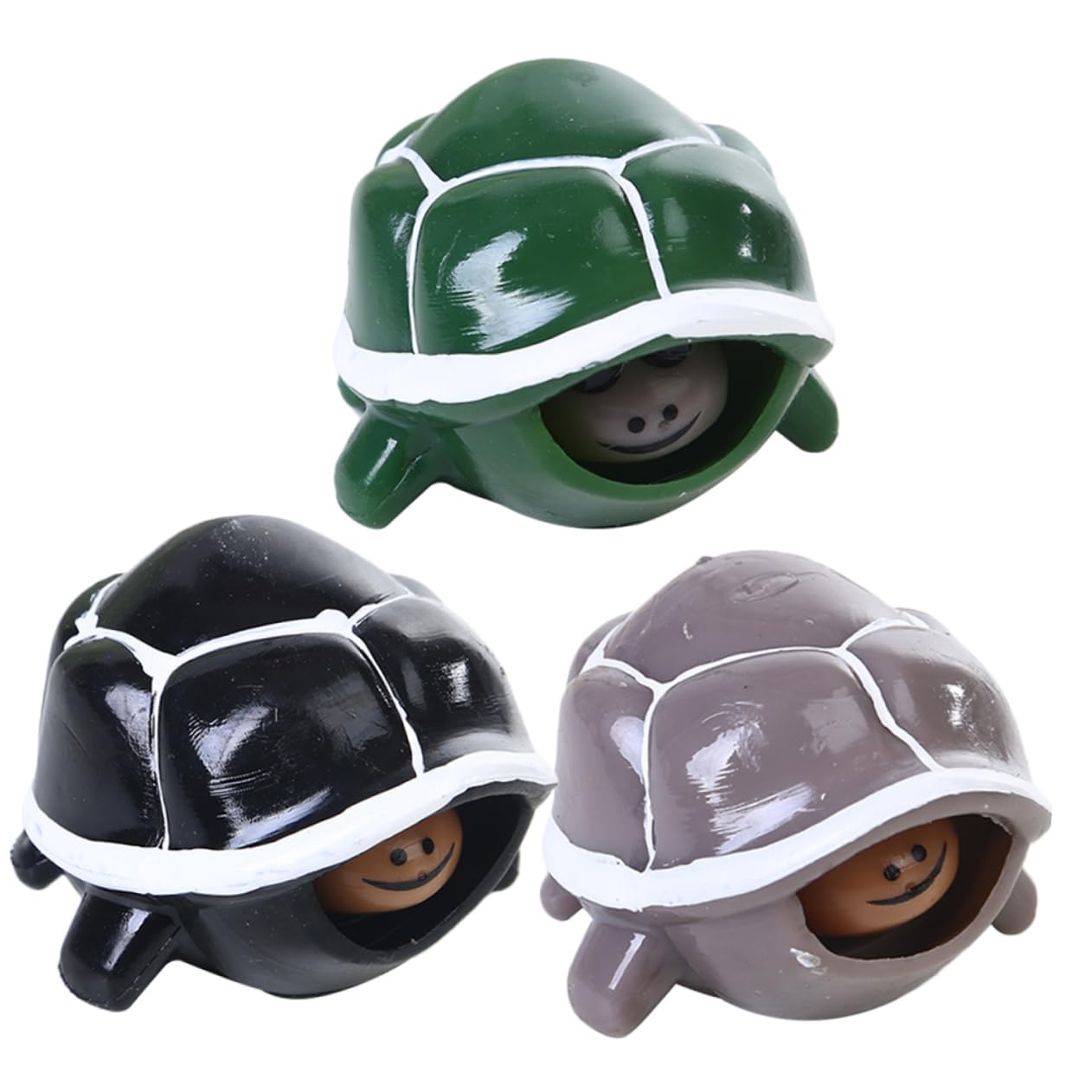 HOMFAMINI 3 Pack Mini Turtle Squeeze Toys - Stress Relief Fidget Toys for Kids & Adults, Cute Sensory Toys for Autism & Anxiety Relief - Perfect for Classroom, Office & Travel Use