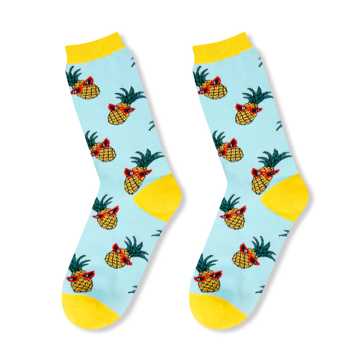 Pineapple Socks for Women - Cute Chicken Socks Hawaiian Gifts - Perfect for Beach Vacations, Summer Outfits & Tropical Themed Parties