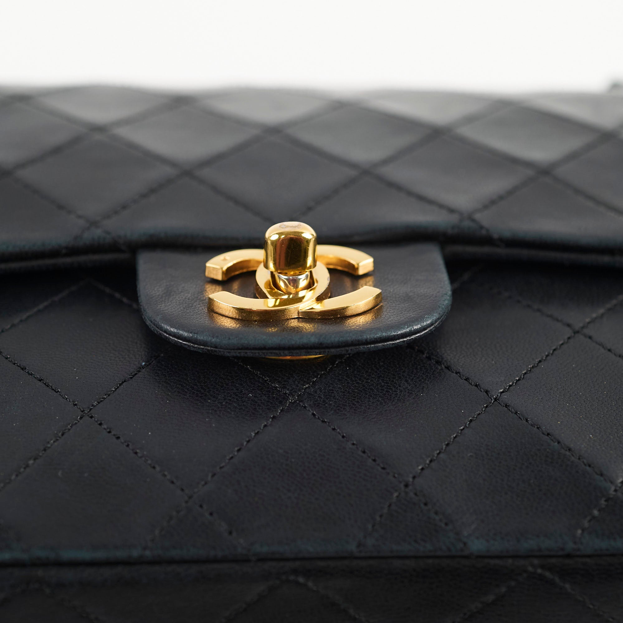 Vintage Chanel Medium/Large Double Classic Flap Bag in Black - Perfect for Evening Events, Date Nights & Luxury Fashion Collectors