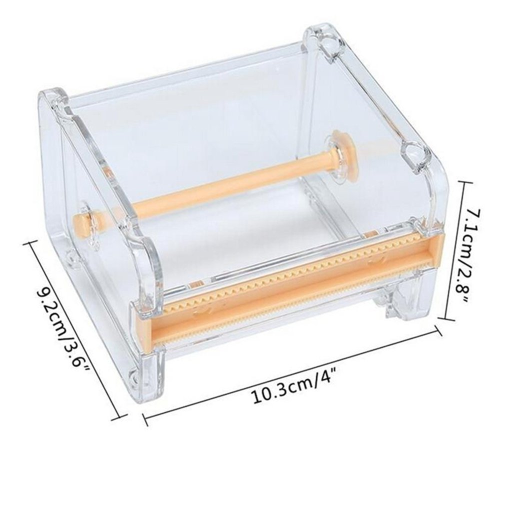 2-Pack Washi Tape Dispenser & Cutter - Desktop Roll Tape Holder Organizer for DIY, Scrapbooking, and Crafting - Masking Tape Storage Solution (Brown) - Perfect for Home, Office, and School Projects
