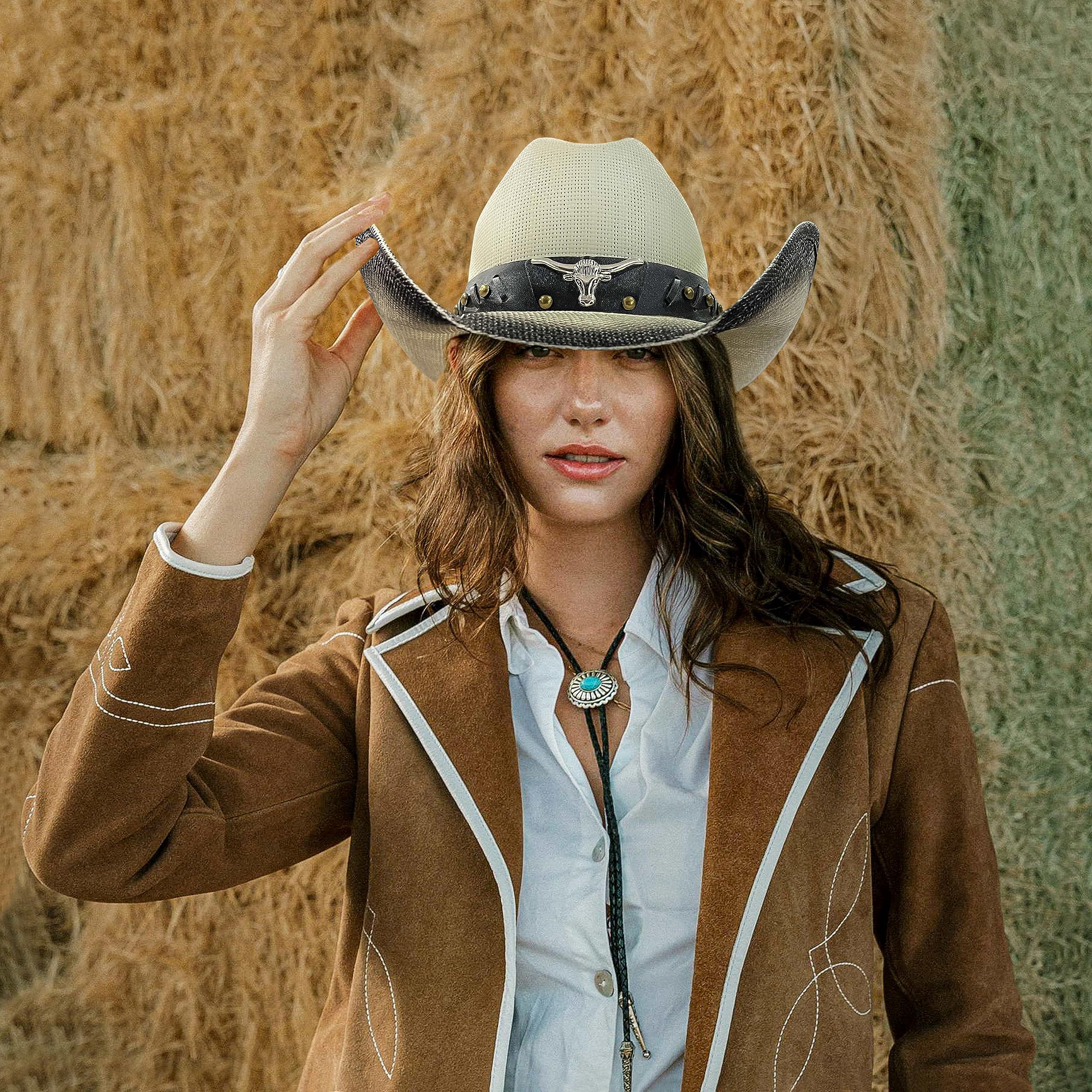 Stylish Cowboy Hat for Women & Men - Adjustable 4
