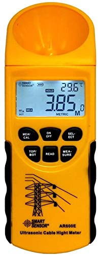 AR600E Digital Handheld Ultrasonic Cable Height Meter Tester - 3-23m Range for Accurate Height Measurement - Perfect for Construction, Surveying, and Utility Maintenance