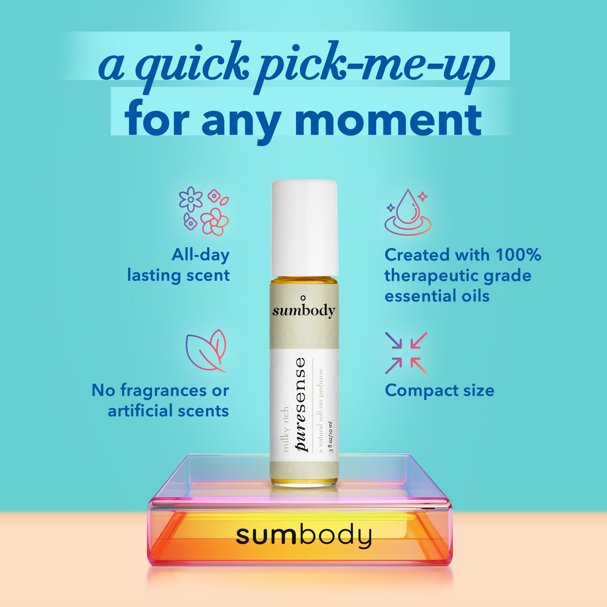 PureSense Milky Rich Perfume Oil for Women - 10ml Roll-On Vanilla Fragrance, Therapeutic Grade Organic Body Oil, Travel Size Aromatic Perfume Oil, Made in USA | Perfect for Daily Wear, Gifts & Travel