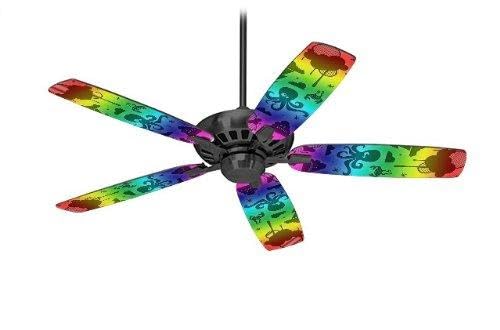 Vibrant Rainbow Monster Ceiling Fan Cover Kit - Fits Most 52 Inch Fans (Fan & Blades Not Included) - Perfect for Kids' Rooms, Playrooms & Themed Decor