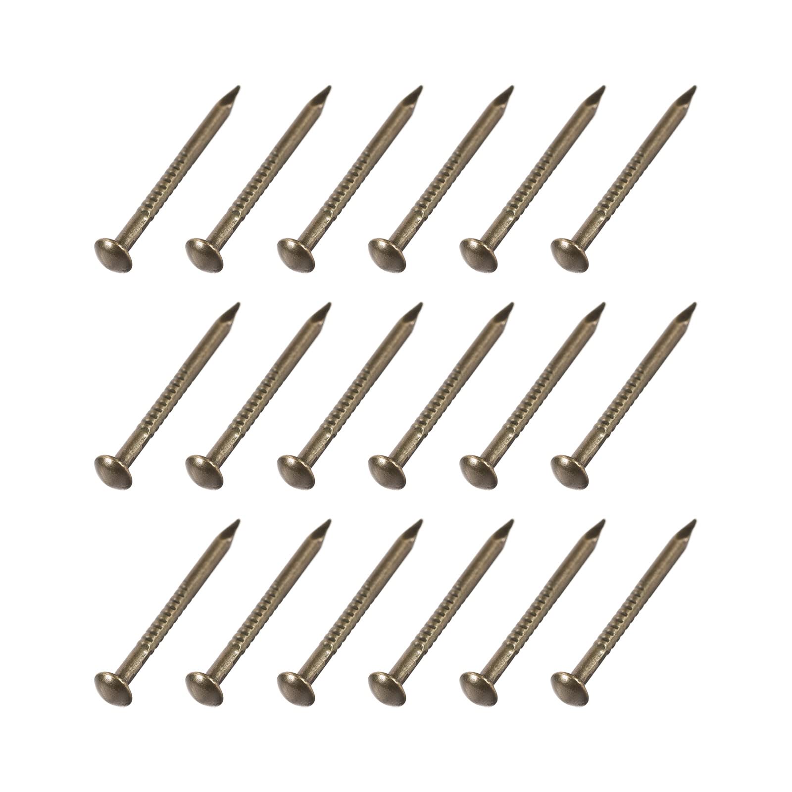 METALLIXITY 200pcs Small Nails (1.5x19mm) - Carbon Steel Tiny Hardware Nails for Woodworking, DIY Projects & Home Repairs - Bronze Tone Finish - Perfect for Furniture Assembly, Picture Hanging & Crafting