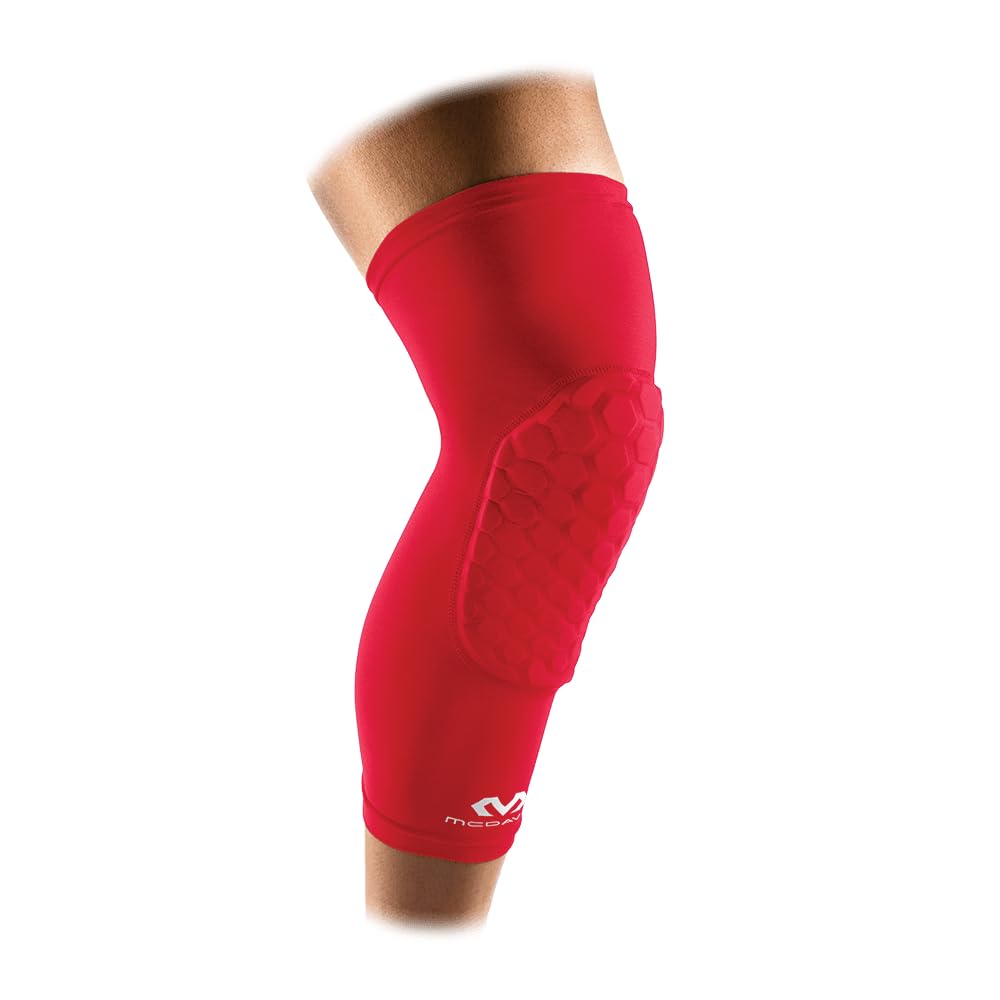 HEX® Compression Leg Sleeves for Running & Recovery - Scarlet Red, Adult Size - Perfect for Workouts, Sports & Post-Exercise Muscle Support