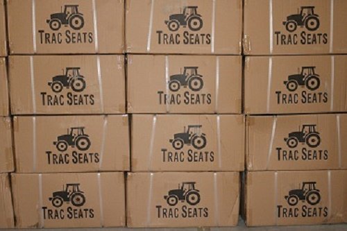 TRAC SEATS Universal Black Waffle Style Suspension Seat for Massey Ferguson Tractors - 5 Position Tilt Adjustable - Durable Farm Tractor Seat for Comfort & Support During Long Hours of Plowing, Harvesting & Field Work