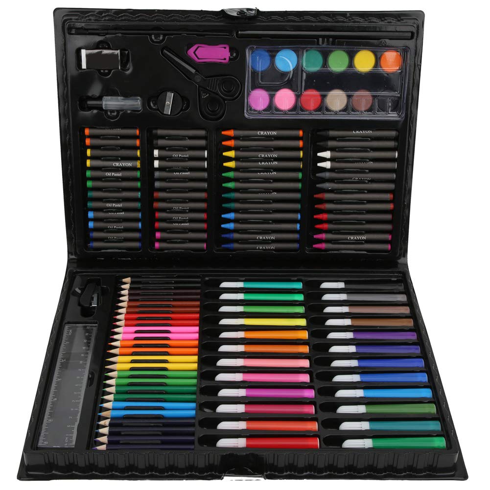 118-Piece Complete Art Supply Set with Oil Pastels, Crayons, Colored Pencils & Markers - Professional Drawing Kit for Kids, Students & Artists - Perfect for School Projects, Home Creativity & Art Classes