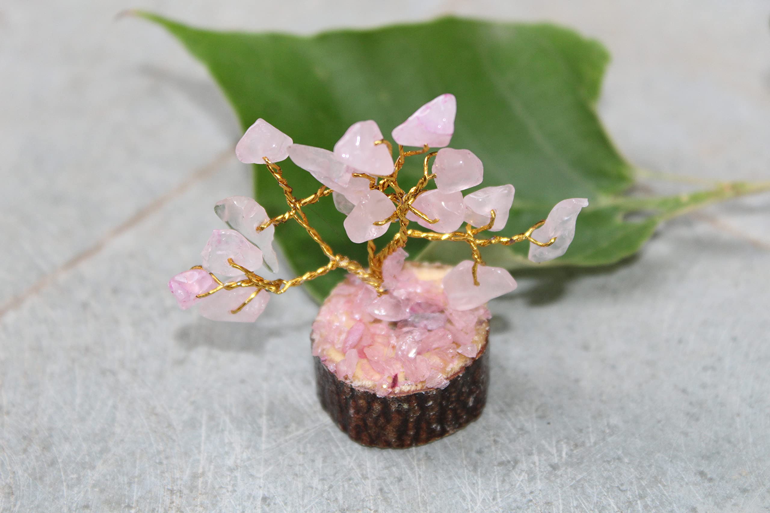 Authentic Rose Quartz Gemstone Money Tree Bonsai - Healing Crystal for Chakra Balancing, Reiki Energy & Feng Shui - Home Office Desk Decor, Spiritual Gift (Perfect for Meditation Spaces & Positive Energy)