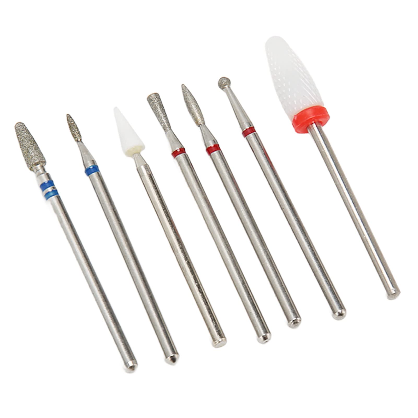 7-Piece Tungsten Carbide Nail Drill Bits Set - Portable Nail Grinding Heads for Professional & Home Manicures - Perfect for Acrylic Nails, Gel Extensions & Nail Art (Salon & DIY Use)