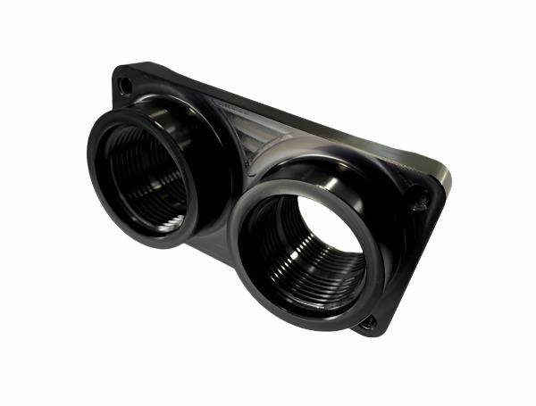 BPS Billet 16 AN Pass Through Fitting - High Performance Aluminum Alloy Fuel/Oil Line Connector for Racing, Automotive & Marine Applications