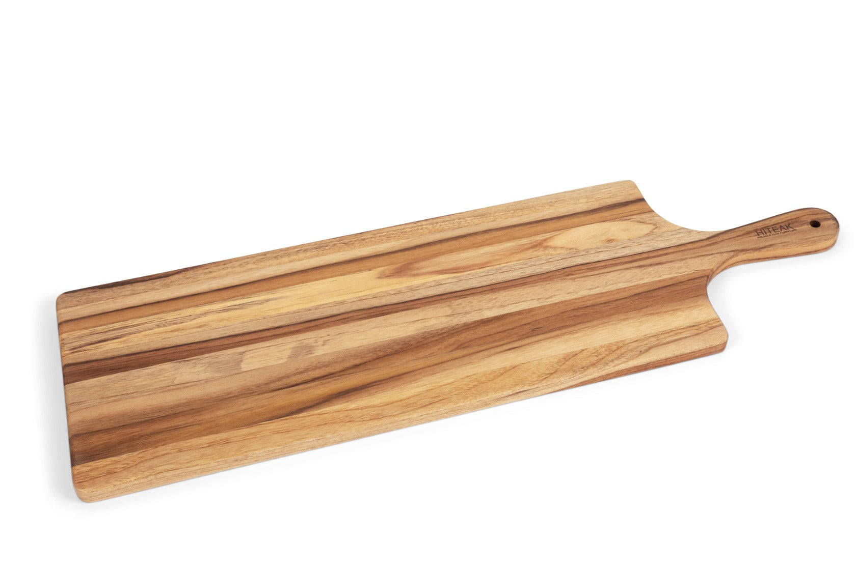 Premium Rectangular Teak Wood Cheese Board with Handles - Charcuterie Serving Platter for Entertaining, Wine & Cheese Parties, Weddings & Gifts