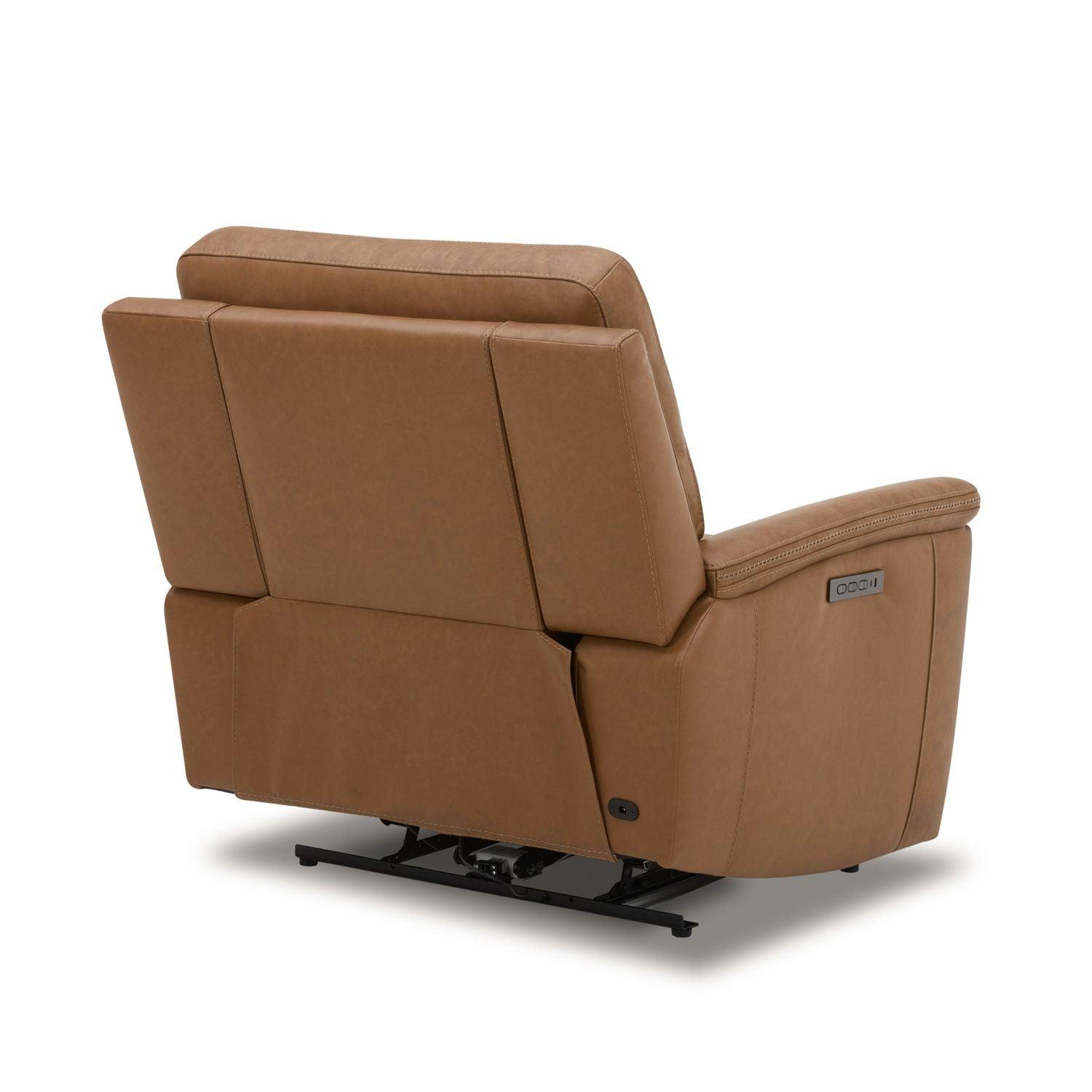 7007CM 13P Cooper Camel Recliner Chair - Premium Leather Living Room Recliner with Padded Armrests - Perfect for Home Theater, Gaming & Relaxation