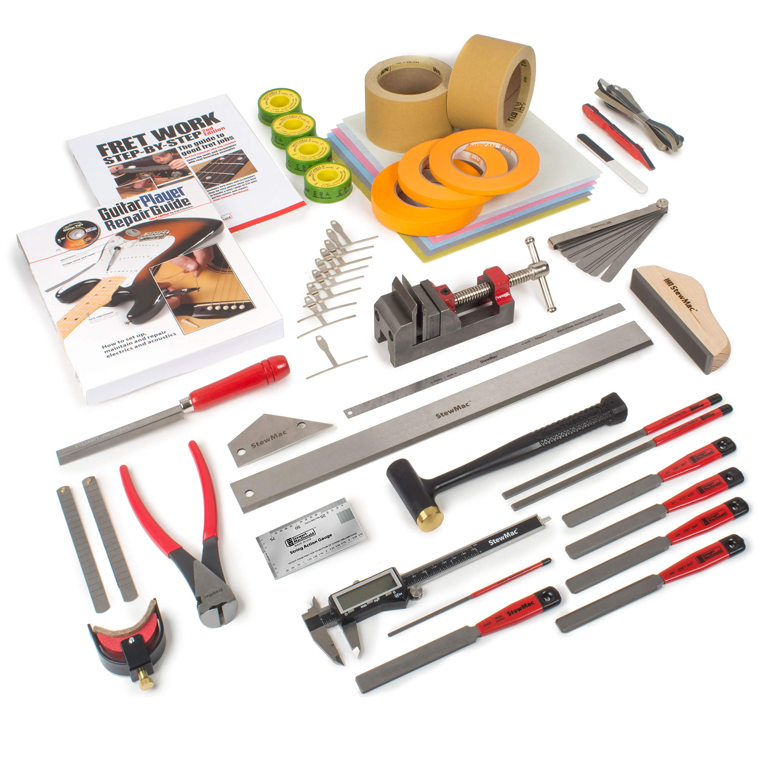 StewMac Professional Guitar Repair Tool Kit - Complete Metric Set for Luthiers & Musicians | Perfect for Guitar Maintenance, Setup & DIY Repairs