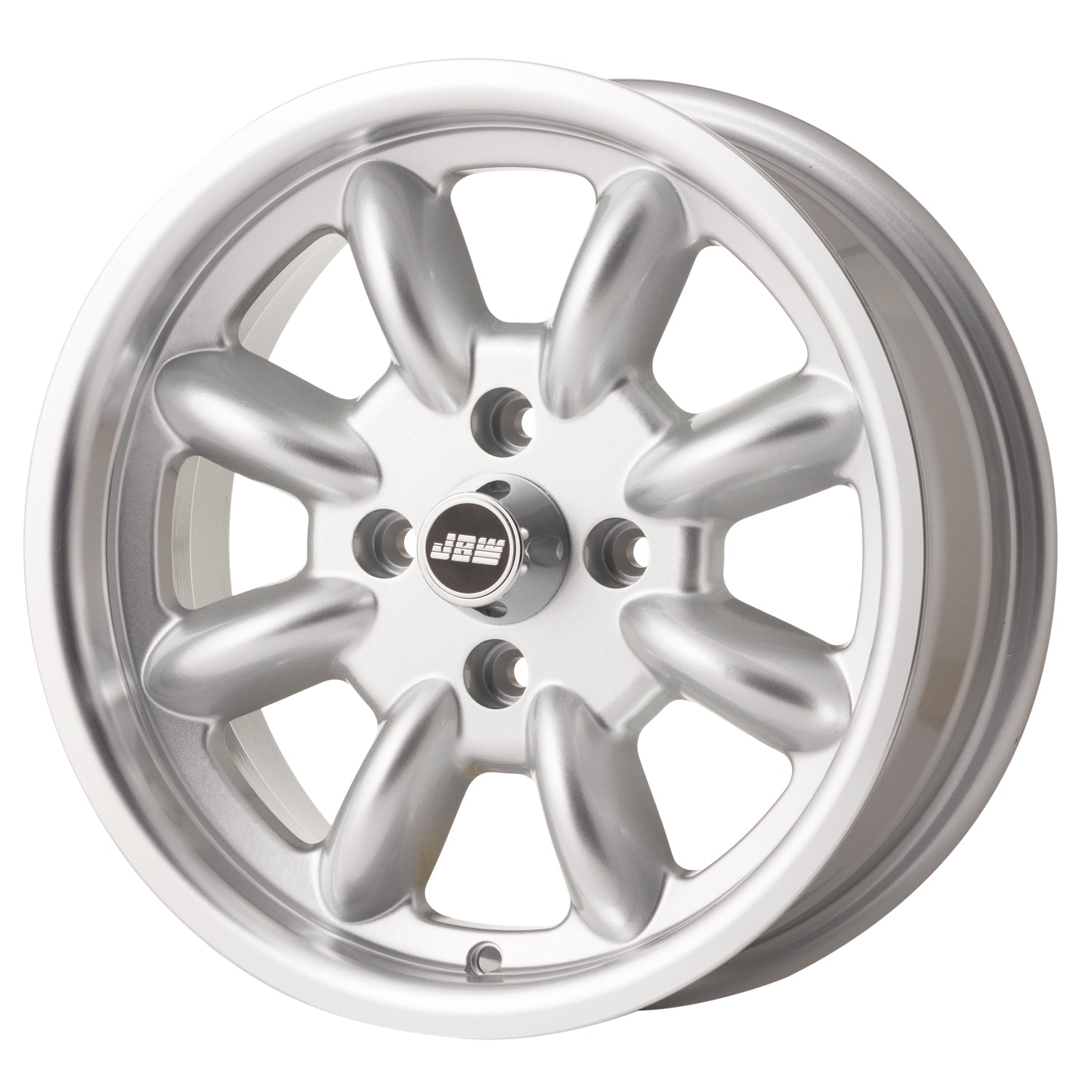 JBW 15x6 Minilight Alloy Wheels - 4x108 Bolt Pattern, Silver Hi-Light Finish, ET10 Offset | Perfect for Classic Cars & Performance Upgrades