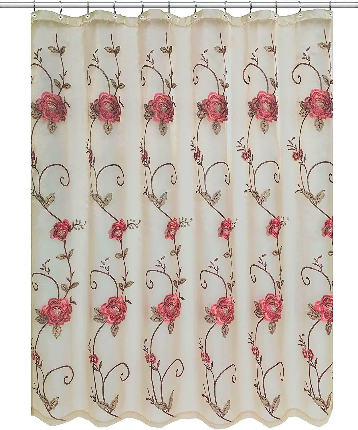 Larissa Shower Curtain - Waterproof Bathroom Decor with Hooks, 72x72 Inches - Perfect for Modern Bathrooms & Guest Baths (Style: 824155)