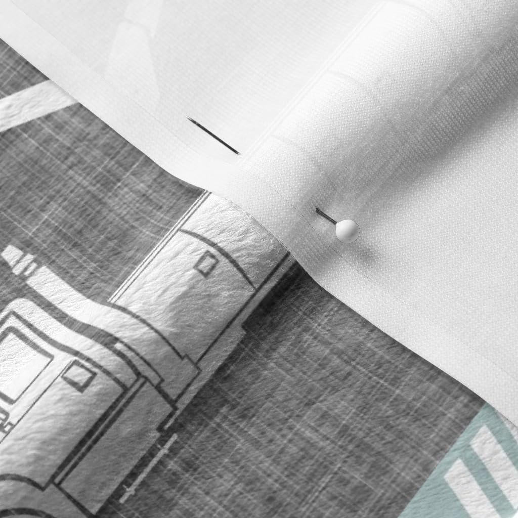 **Spoonflower Fabric - Lineman Patchwork Navy & Grey Arrows Cheater Quilt Bucket Truck Boy Printed on Minky Fabric by The Yard - Perfect for Sewing Baby Blankets, Quilt Backing, Plush Toys & DIY Home Decor**