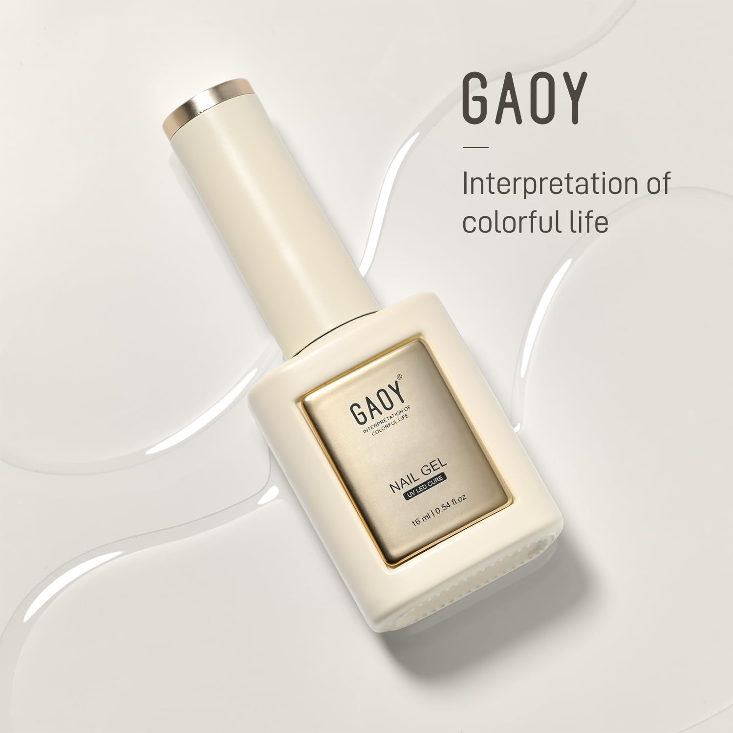 GAOY Clear Builder Gel for Nails - 16ml Nail Strengthener & Self-Leveling Hard Gel | Long Lasting Soak Off UV Gel for Professional Salon & DIY Manicures at Home