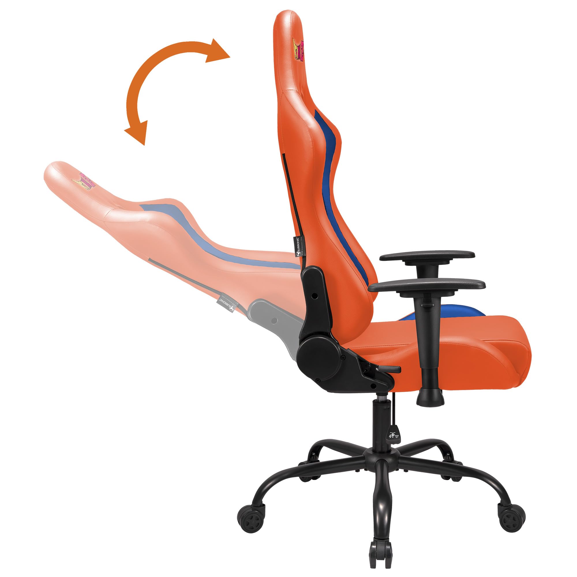 Dragon Ball Z Licensed Gaming Chair - Ergonomic Design with Adjustable Backrest & Armrests - Subsonic DBZ Gaming Chair for Adults - Perfect for Gaming, Streaming & Office Work