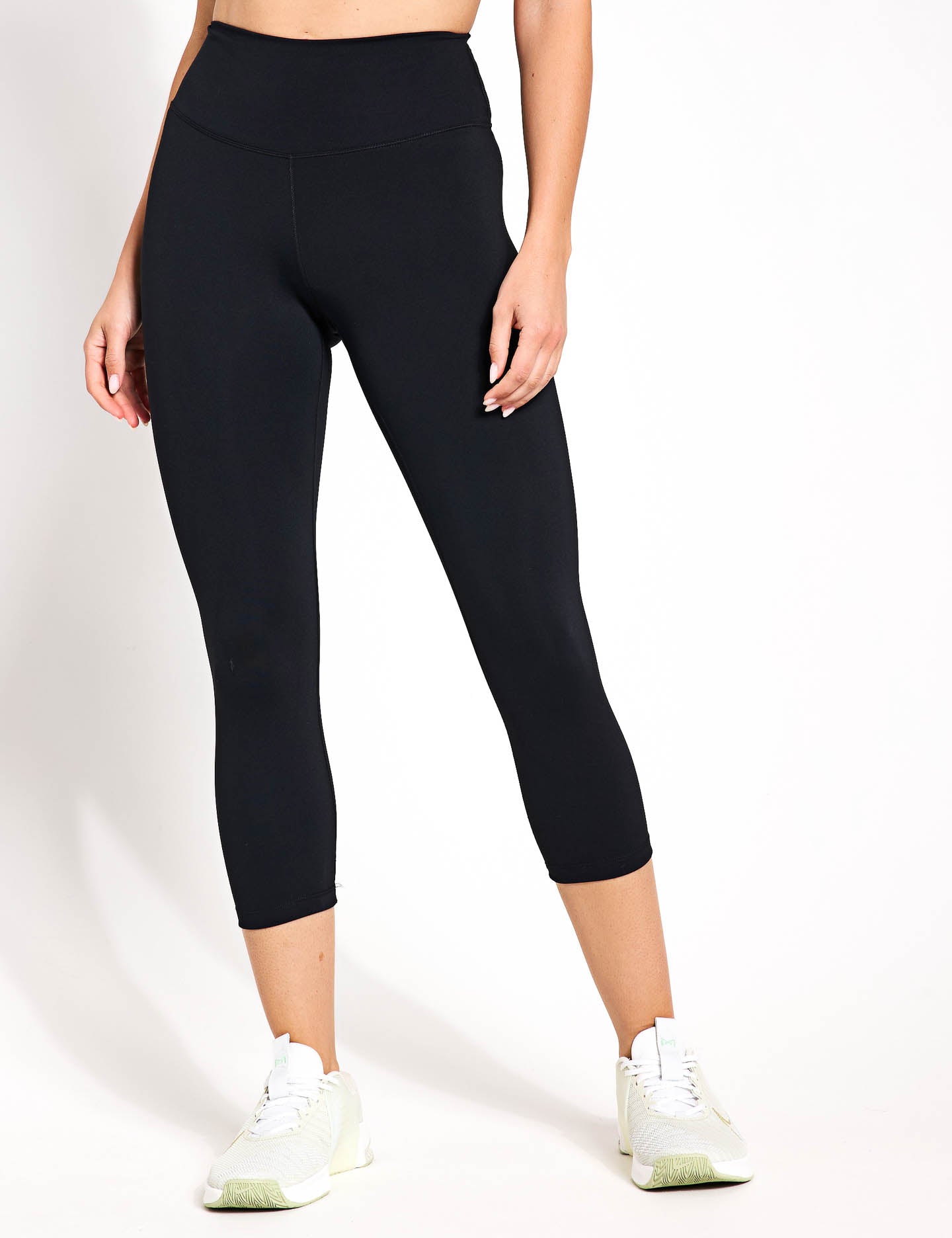 High Waisted Crop Leggings for Women - Black Workout Yoga Pants - Perfect for Gym, Running & Lounge Wear