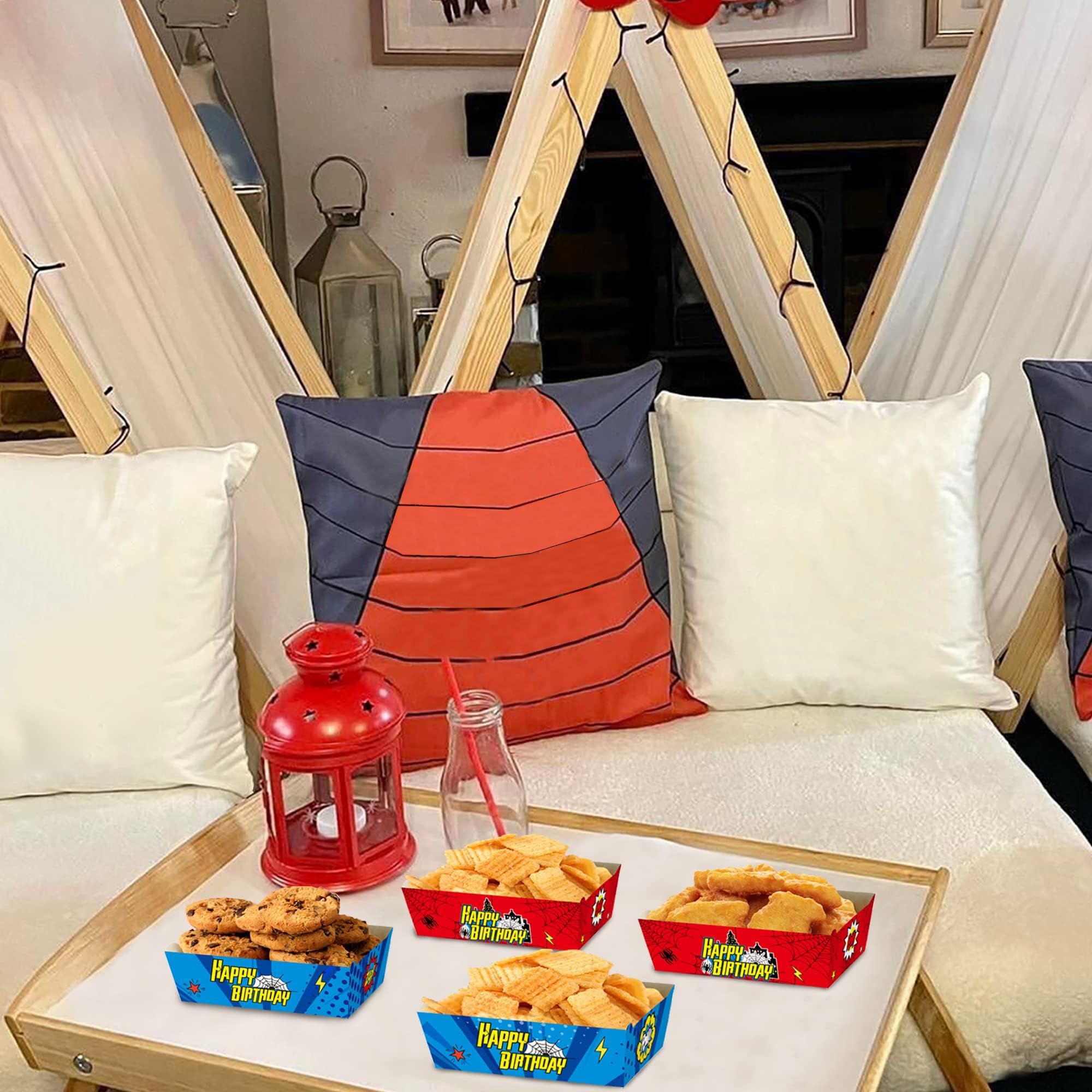 24 Pcs Spider Snack Bowl Set - Halloween Party Supplies, Kids Superhero Themed Food Trays for Birthday Decorations - Perfect for Spider-Man Themed Parties & Halloween Celebrations