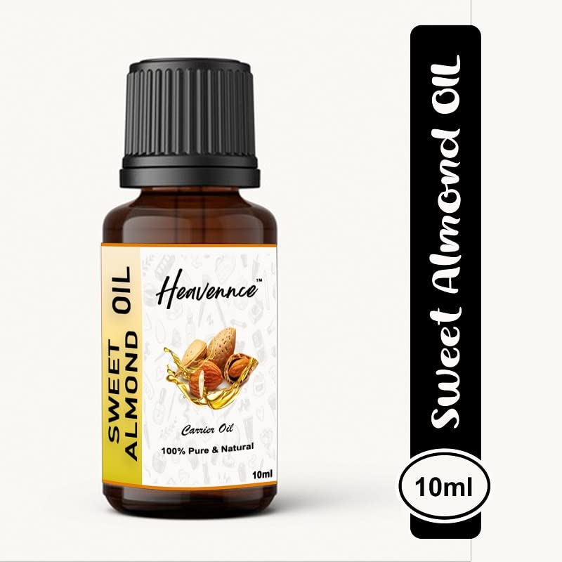 Pure Sweet Almond Carrier Oil for Skin & Hair Care - 10ml | Moisturizing, Nourishing & Soothing | Perfect for Massage, Aromatherapy & DIY Beauty Recipes
