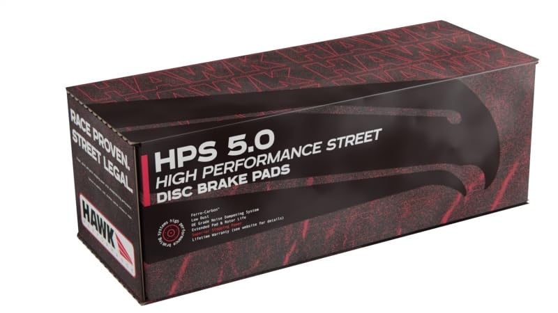 HPS 5.0 Performance Street Brake Pads - High Friction Ceramic Brake Pads for Daily Driving & Commuting | Perfect for Sedans, Coupes & Sports Cars