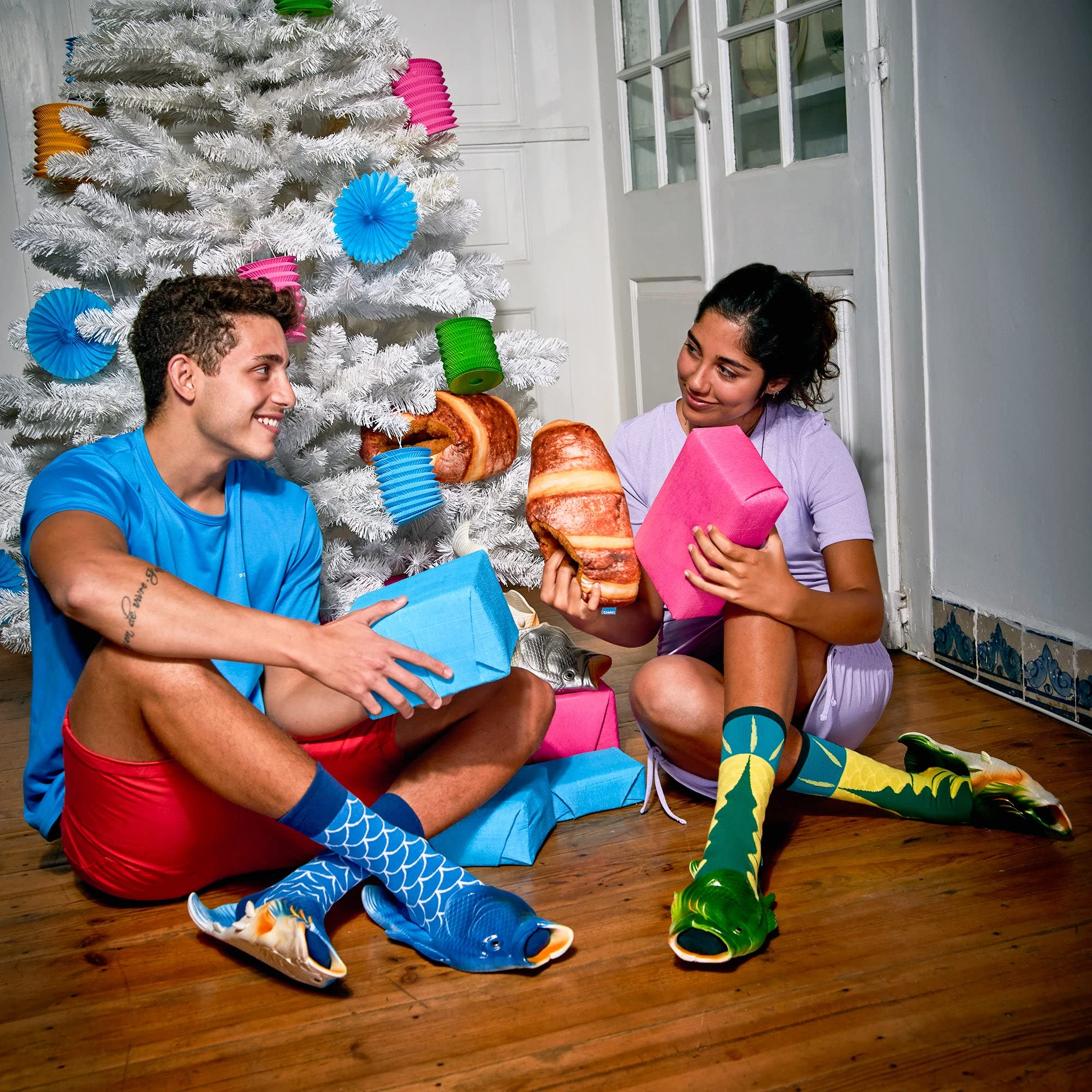 Coddies Fish Flip Flops - Original Funny Fish Slippers for Men & Women | Comfortable Unisex Sandals for Pool, Beach, Shower | Unique Gift Idea for Summer Vacations & Water Activities