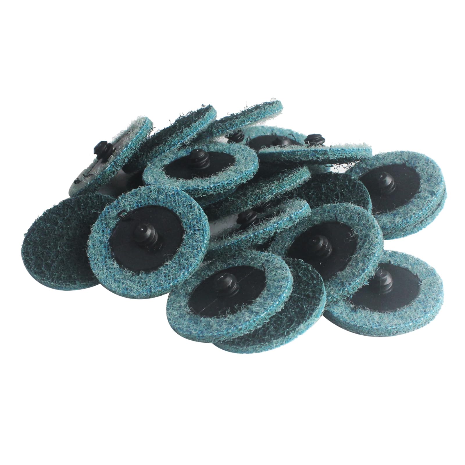 20 Pcs 2'' Surface Conditioning Discs - Roll Lock Quick Change Sanding Discs, Fine Deburring Wheels for Die Grinder & Rotary Tool (Blue: 180#-240#) - Perfect for Metal Polishing, Wood Sanding & DIY Projects