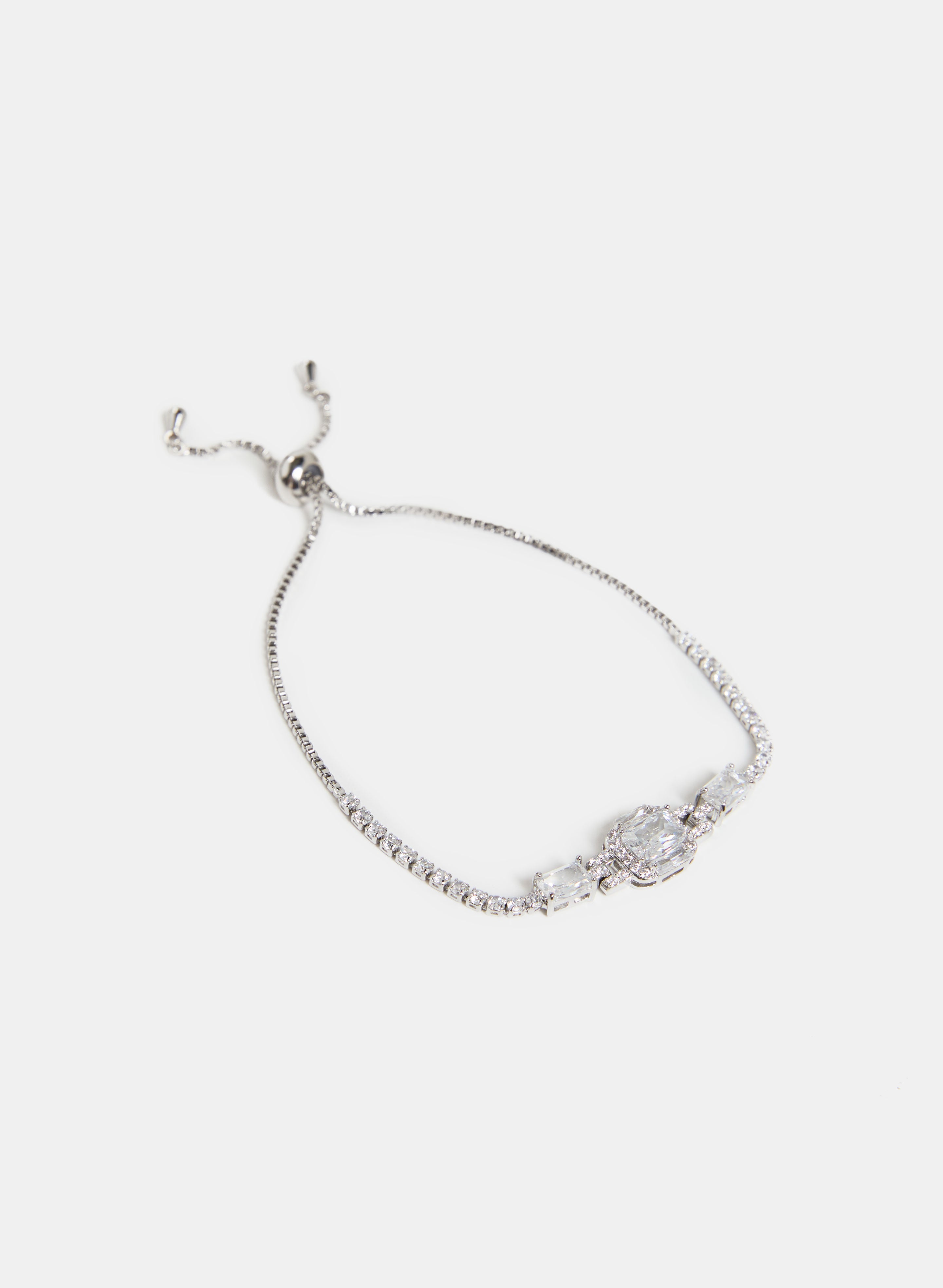 Elegant Cubic Zirconia Slider Bracelet for Women - Adjustable Fashion Jewelry Gift for Birthday, Anniversary & Special Occasions