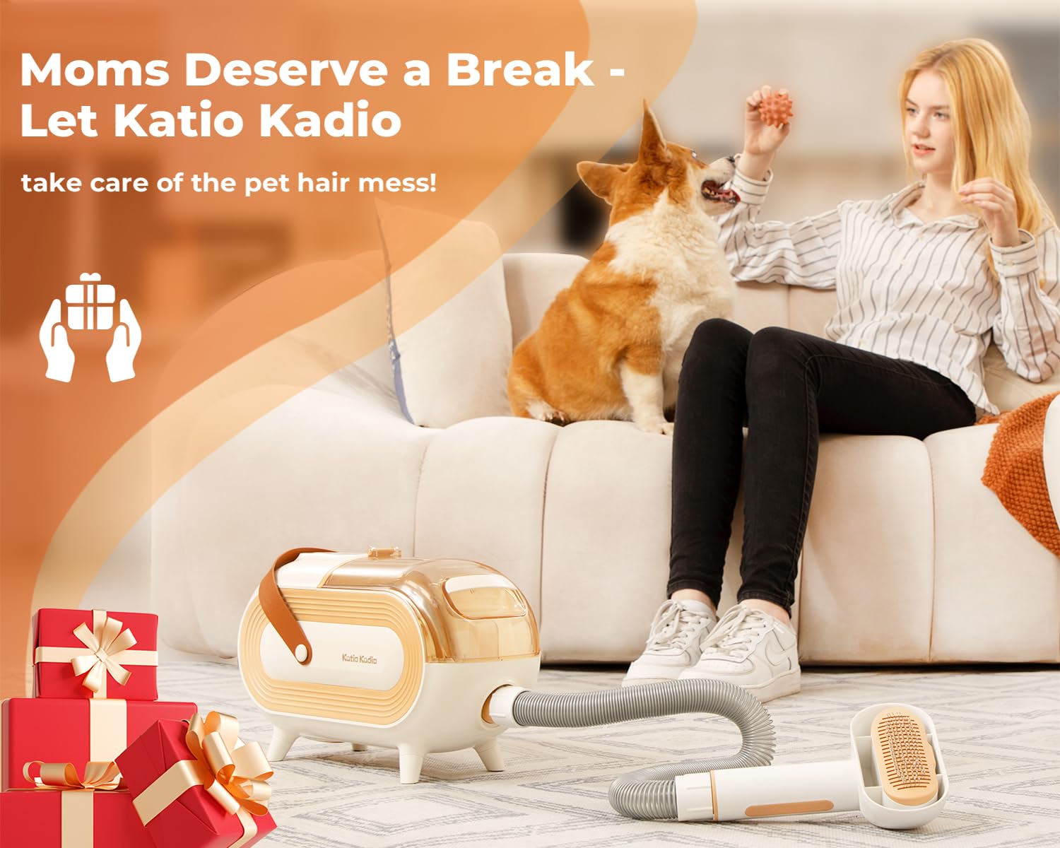 **Pet Grooming Vacuum Kit – 2L Dog Hair Vacuum with 5 Professional Tools for Shedding, Small & Medium Pets – 99% Hair Removal – Perfect for Home Grooming & Pet Cleaning**