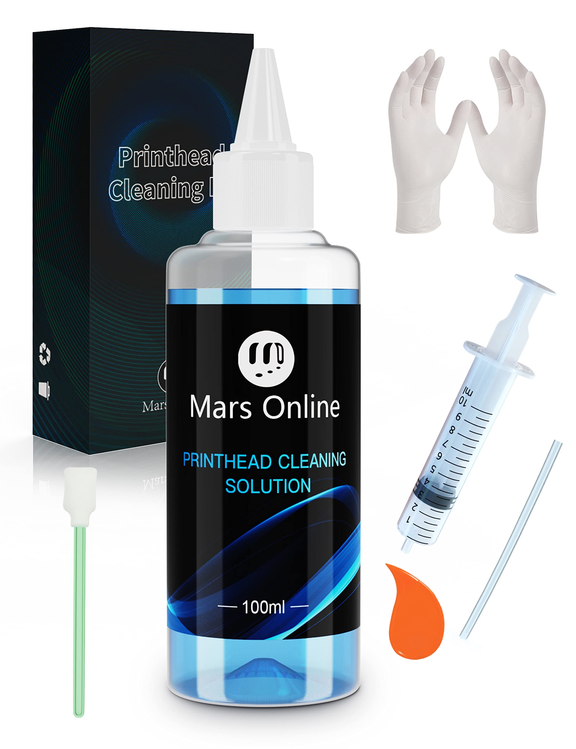 HP Epson Brother Canon Printer Printhead Cleaning Kit - Compatible with HP 8600 8610 8035 8710 6700 6900, Epson 1430 2720 ET-2720 ET-2750 - 100ML Inkjet Head Cleaner Solution - Perfect for Office & Home Printer Maintenance