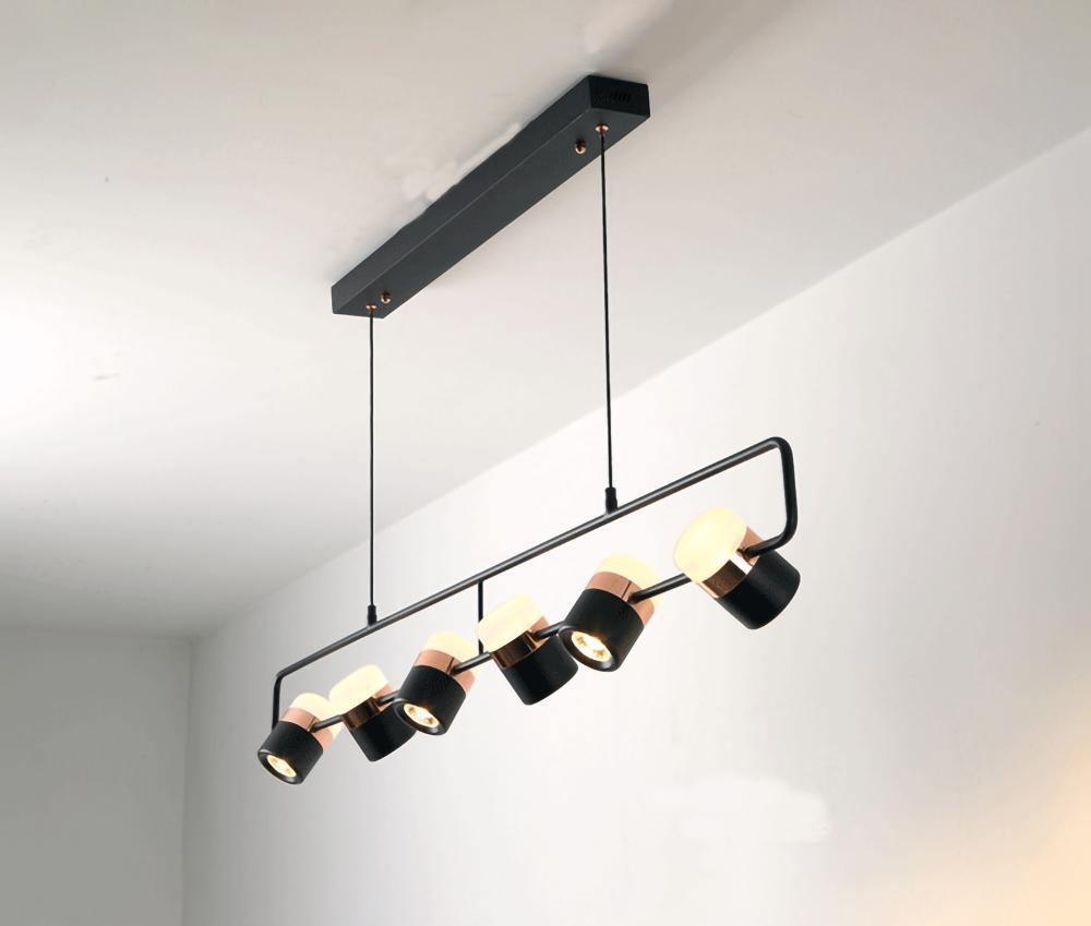 Adjustable Glass Pendant Light Fixture - Modern Dimmable Hanging Chandelier for Kitchen Island, Dining Room & Bedroom Lighting Decor
