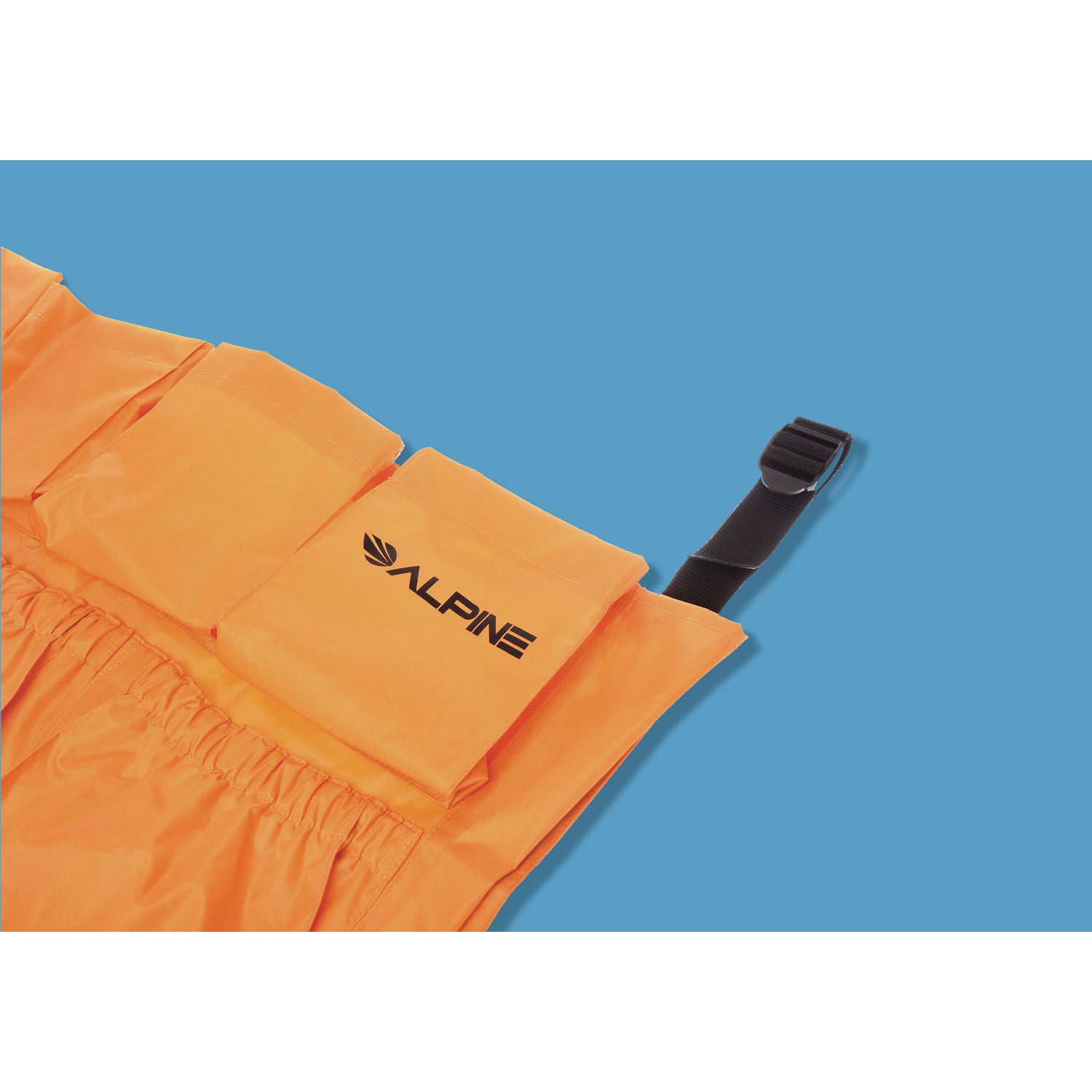 Alpine Industries 12 Pocket Trash Can Caddy Bag - 12 Compartments Organizer for Recycling Bins, Camping & Outdoor Activities - Orange Waste Management Accessory