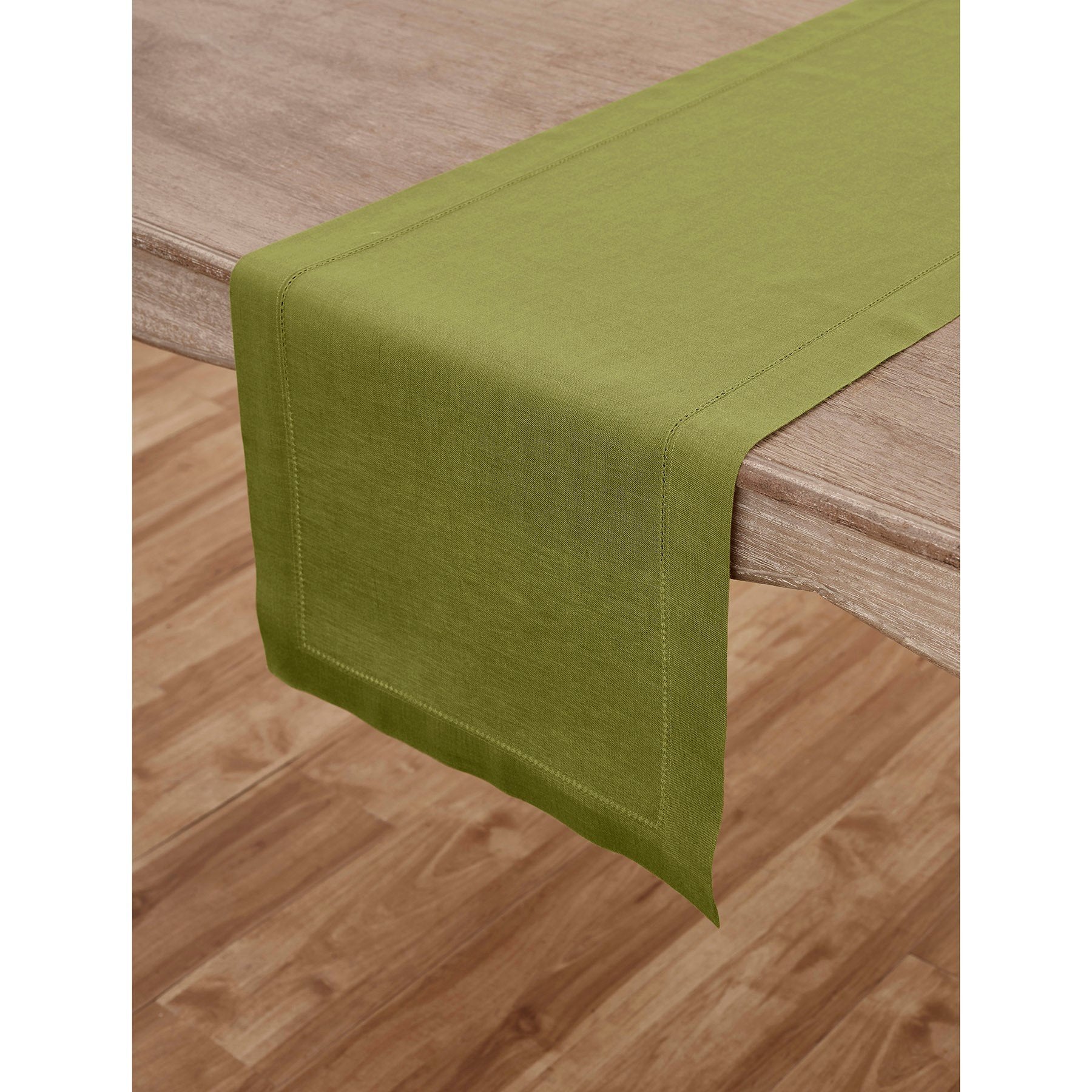 Elegant Classic Hemstitch Table Runner - Premium Linen Dining Decor for Weddings, Parties & Home Styling