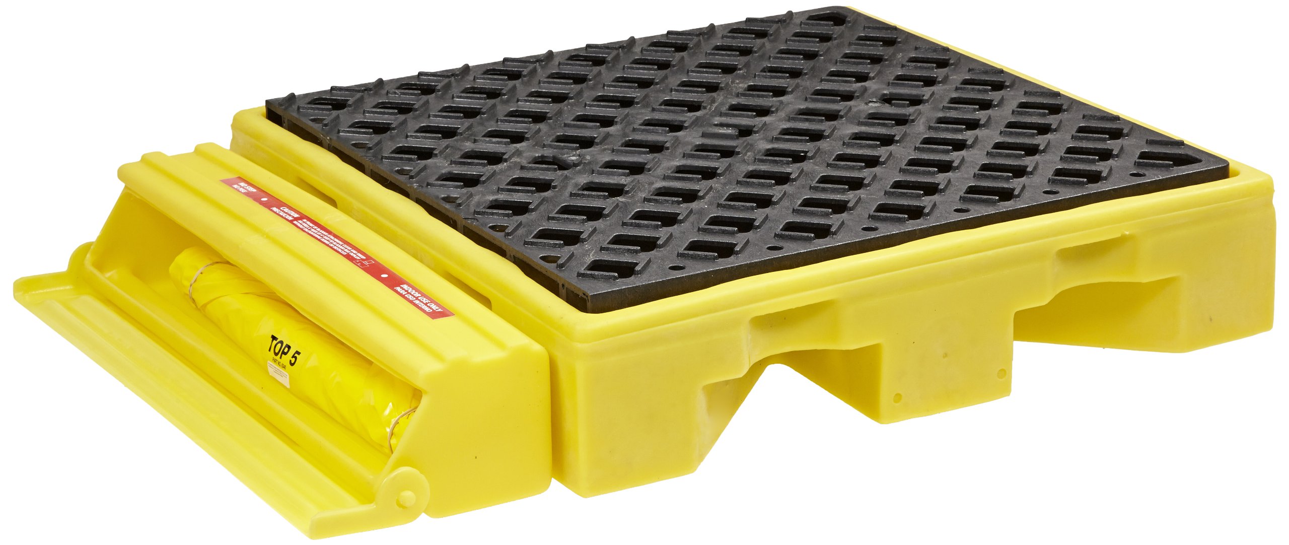 1.5K lb Capacity Drum Spill Containment Pallet - Single Drum Spill Pallet for Safe Chemical Storage & Leak Prevention - Ideal for Warehouses, Factories & Industrial Use