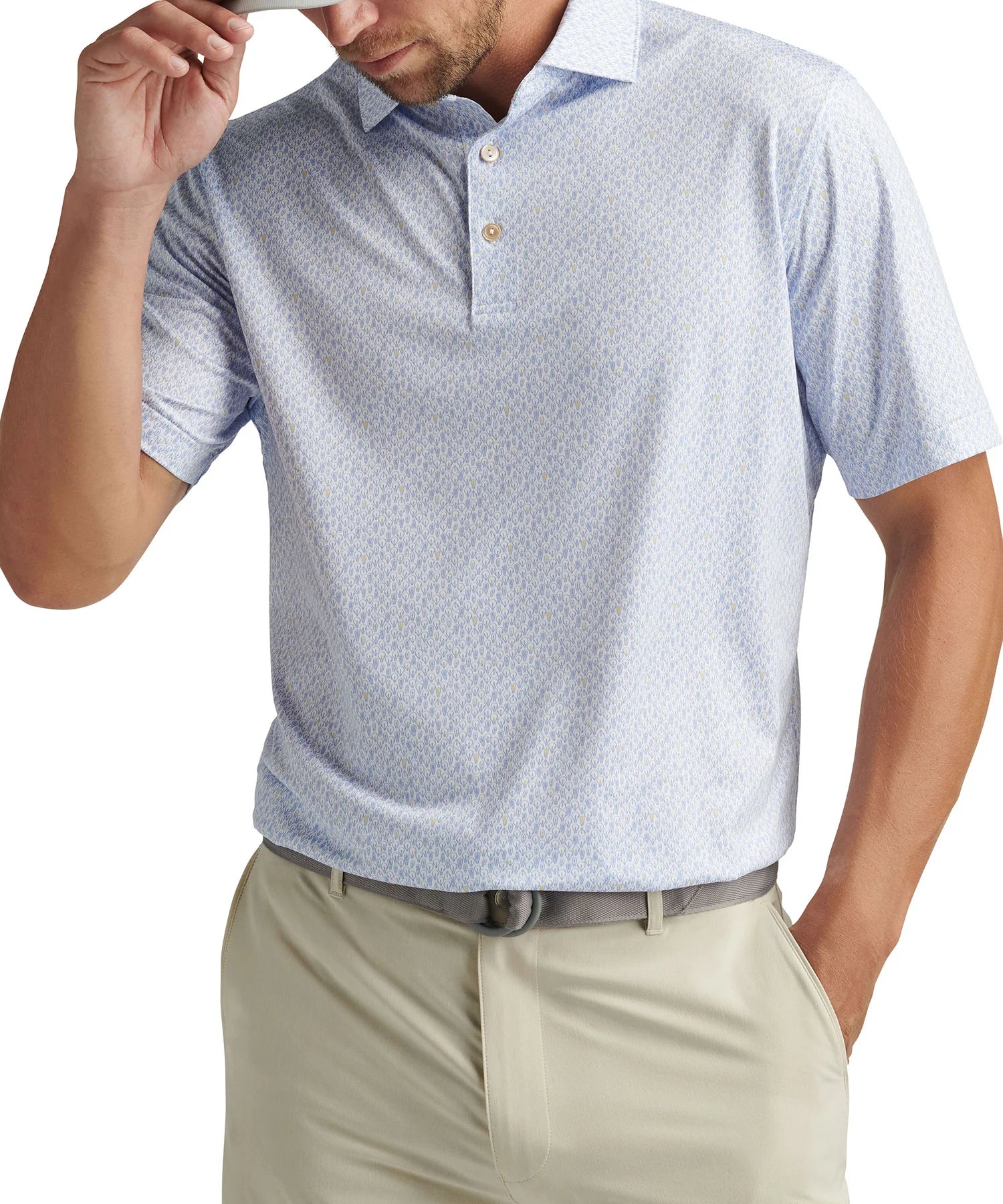 PETER MILLAR PRT BRITE IDEA Short Sleeve Polo Shirt for Men - Lightweight Performance Golf & Casual Wear