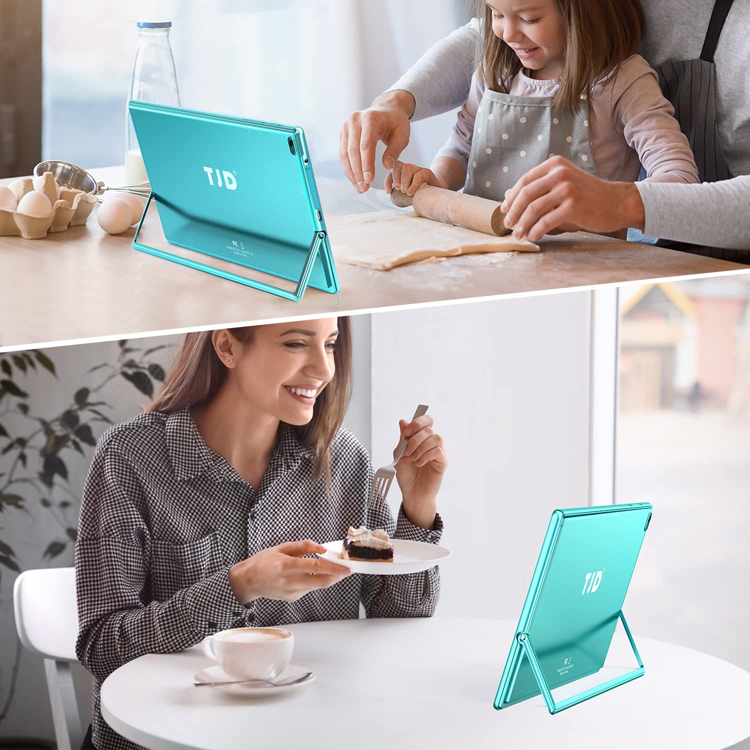 10.1 Inch Android 12 Tablet - TJD 4GB RAM 64GB ROM (Expandable to 512GB) with Quad Core Processor, HD IPS Screen, 8.6MP Rear & 2MP Front Camera - WiFi Bluetooth Tablet for Work, Study & Entertainment